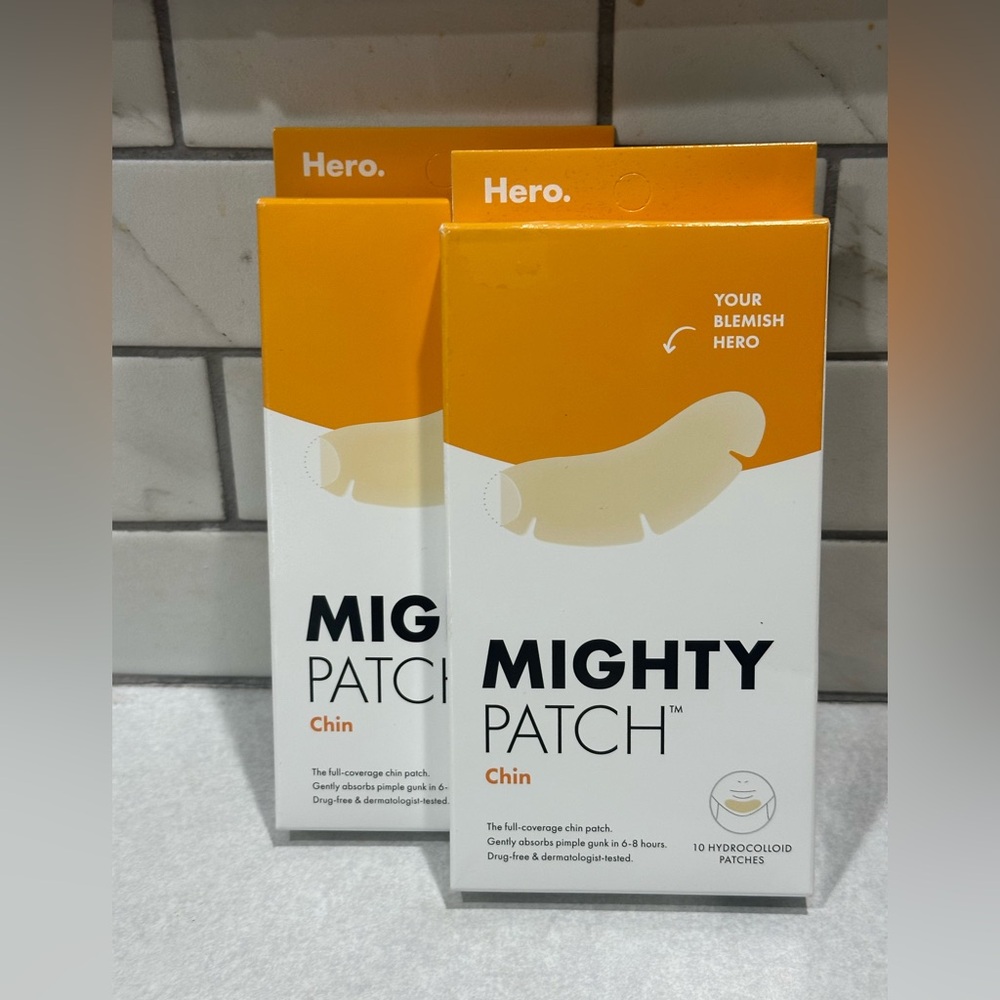 Hero Mighty Patch Non-Irritating XL Chin Patch - Hydrocolloid Lot Of 2 20 Total